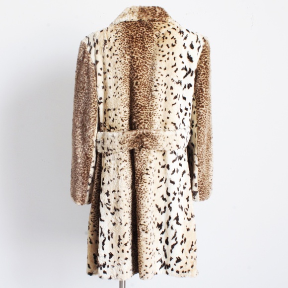 Vintage Coat Sheared Faux Fur by Bobalinx Leopard Big Cat Lynx 1960s Retro Chic - Picture 4 of 7